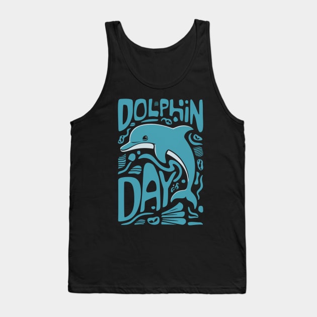 Dolphin Day Tank Top by Ruru Project Studio